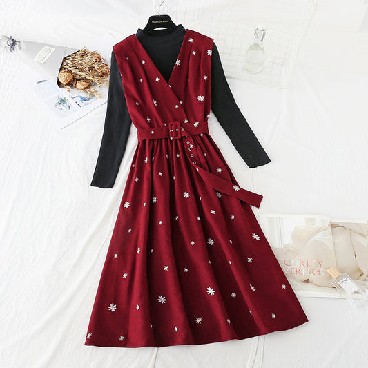Neues Kleid Herbst Winter Weihnachten Mode Anzug zweiteiliger Rock 4799