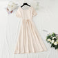 Gentle wind dress women's summer tea break long skirt  4862