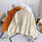High neck twist sweater versatile bottomed sweater top  4955