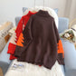 High neck sweater foreign style age reducing sweater  5035