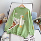 Sweater Pullover Sweater loose Korean sweater top  5001