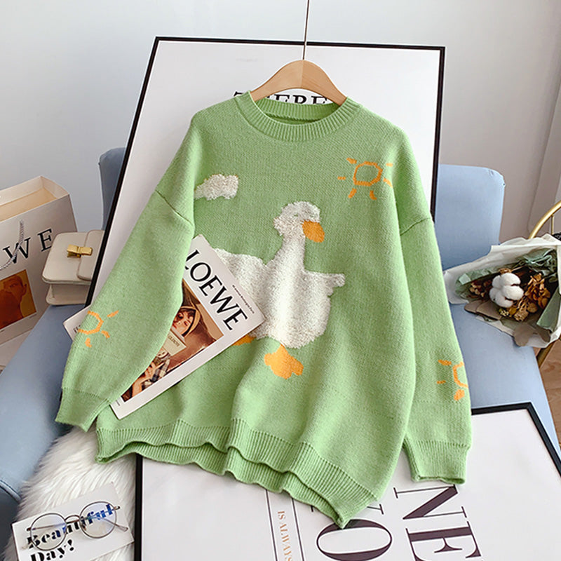 Sweater Pullover Sweater loose Korean sweater top  5001