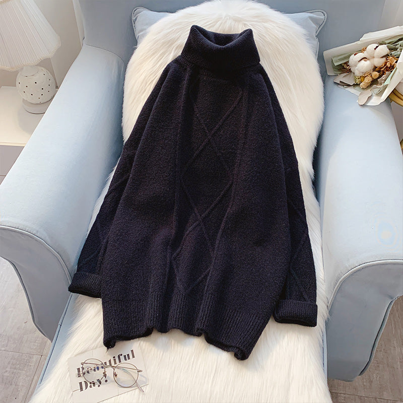 High neck sweater bottomed sweater top  5032