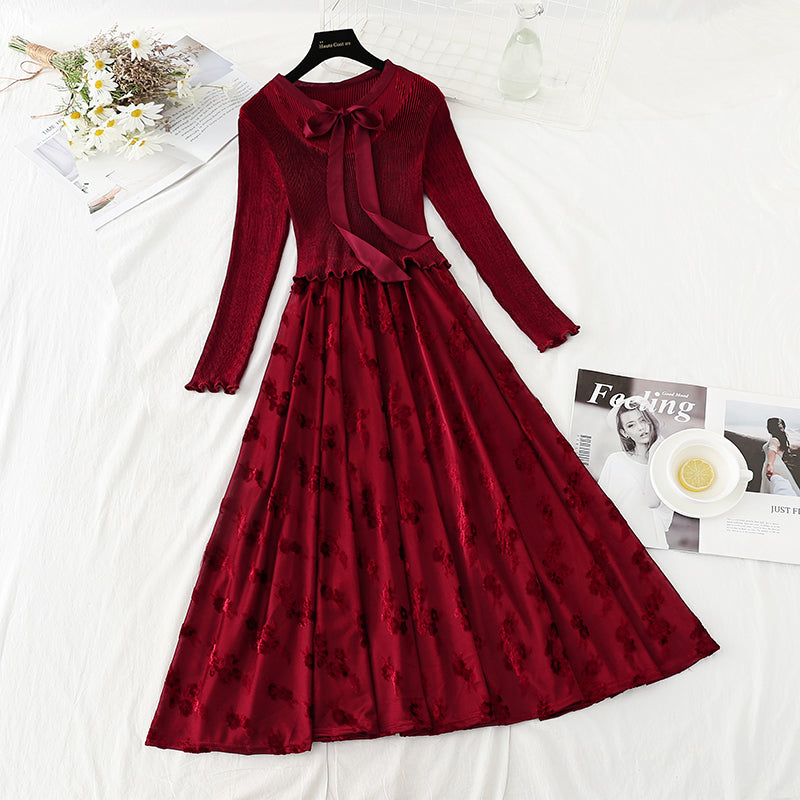 Light luxury celebrity super slim design high-end knee length skirt  4748