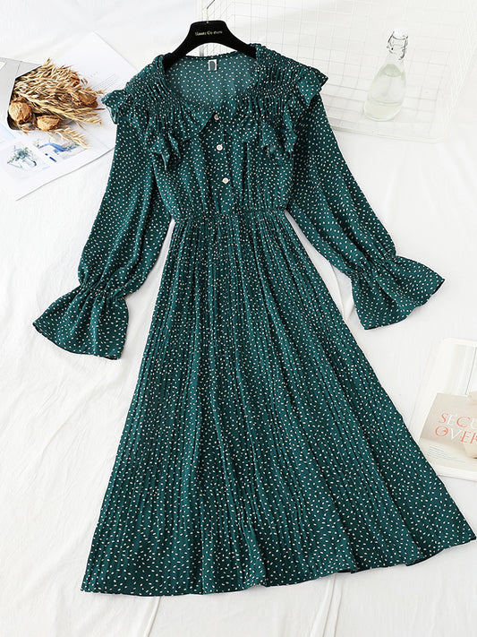 Neuer elastischer Taillenrock mit Lotusblattärmeln Fairy Super Fairy Serie 4794