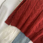 Retro chelizi red Japanese lazy style sweater  4921