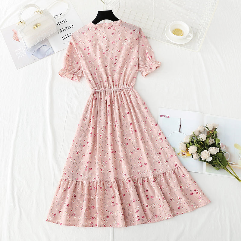 white christmas dresses Little Floral Dress French Chiffon 4903 – girlhomeshops