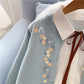 Gentle Fengsen Department Hand Embroidered Flower sweater coat  5053