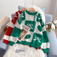 Roter Weihnachtsstrickpullover im ausländischen Stil 5030