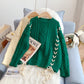 Design sense: the minority wears a twist knit top  5034
