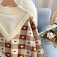 Half turtleneck sweater design fake two-piece sweater top  4964