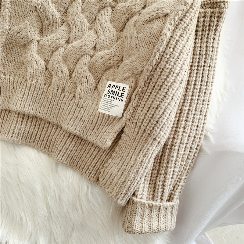 High neck short sweater for women  4916
