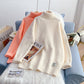 Pull col roulé couleur bonbon pull pull top 5058