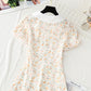 French first love waist closing temperament broken flower fairy small skirt  4906