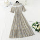 New baby collar Floral Chiffon Skirt French retro fairy skirt  4875