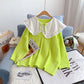 Neuer weiblicher Puppenkragen Pullover locker fauler Pullover 5020