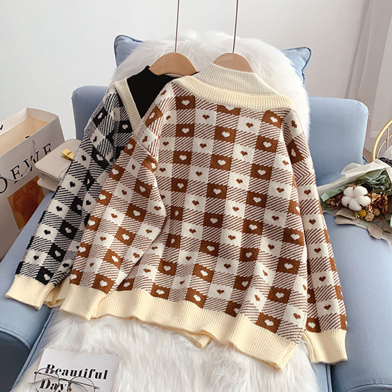 Half turtleneck sweater design fake two-piece sweater top  4964