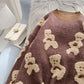 Tragen Sie einen sanften japanischen Lazy Coat über dem Little Bear Pullover 5025