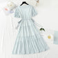 French first love sweet little fresh floral skirt tea break temperament small skirt  4881