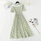Chiffon floral skirt temperament gentle wind tea break Platycodon skirt  4901