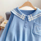 Pullover loose outer wear lazy style sweater top  4988