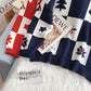 Red Christmas theme sweater knit bottom shirt  4962