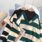 Fake two-piece Pullover women's winter half high collar design  5044