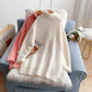 Imitation mink pink turtleneck sweater soft waxy female  4940
