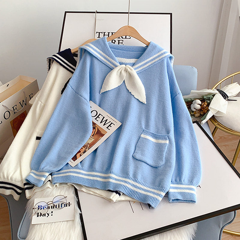 Japanischer fauler Pullover lockeres dünnes Oberteil 4957