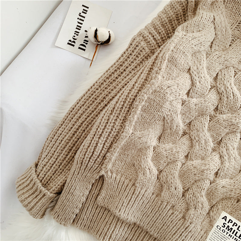High neck short sweater for women  4916