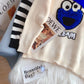 Striped cartoon sweater sweater aging shirt  5042