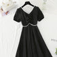 Gentle wind dress women's summer tea break long skirt  4862