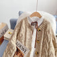 Retro twist sweater coat Korean top  5036