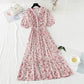 French first love sweet skirt gentle wind broken Flower Chiffon  4893