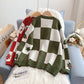Red Christmas theme sweater knit bottom shirt  4962