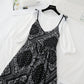 New national style suspender skirt chiffon shirt two piece suit  4692
