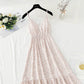 Suspender dress new sweet floral skirt French Retro  4857