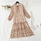 New women's lace up bow temperament retro floral skirt  4817