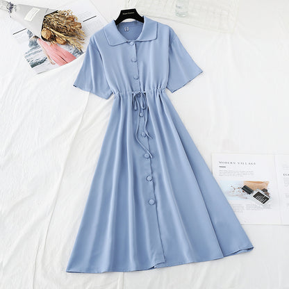 Leichtes, wind- und schneegesponnenes Kleid mit schmaler Taille 4685