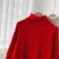 Tragen Sie eine faule koreanische Jacke über dem Twist-Rollkragenpullover 4954