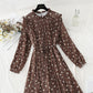 Chiffon floral skirt is thin and gentle. Wear it with a dress  4810