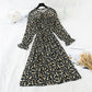 The new French Vintage Floral Chiffon Skirt is slim at the waist  4841
