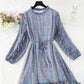 New women's lace up Ruffle Floral Dress  4822