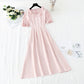 New lotus leaf collar small skirt French fairy gentle A-line skirt  4845