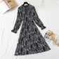 The new waist is slim, French retro forest chiffon long skirt  4837