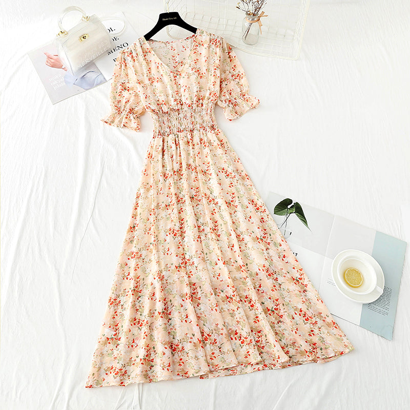 French gentle wind first love sweet floral skirt  4879