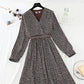 Koreanisches Chiffon-Blumenkleid mit V-Ausschnitt 4784