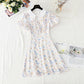French first love waist closing temperament broken flower fairy small skirt  4906