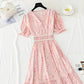 Robe vintage française en mousseline de soie à volants 4885