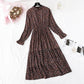 New French retro half high collar with a bottomed Chiffon Skirt  4577